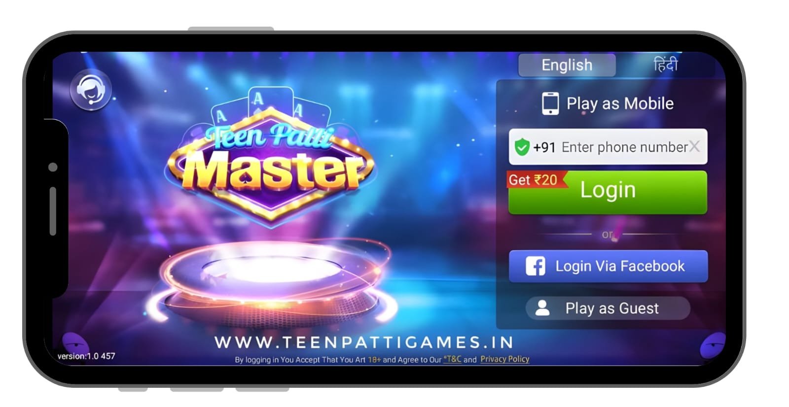 SignUp Teen Patti Master